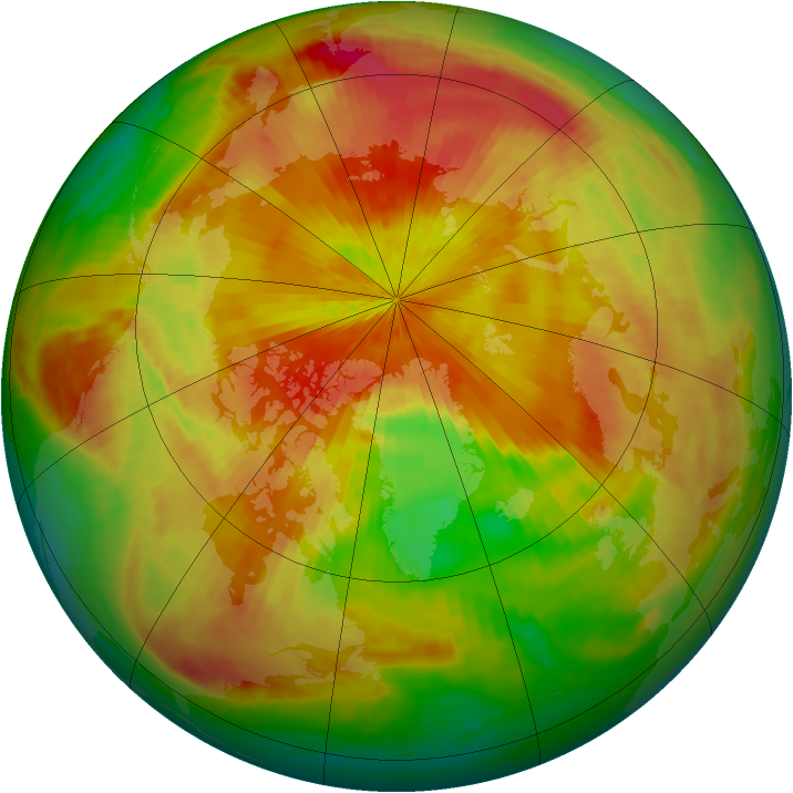 Arctic ozone map for 17 April 2001
